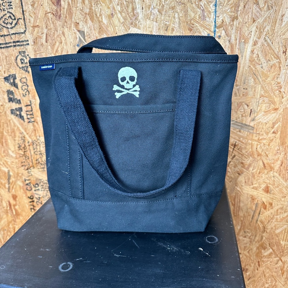 Land End Black Tote Bag